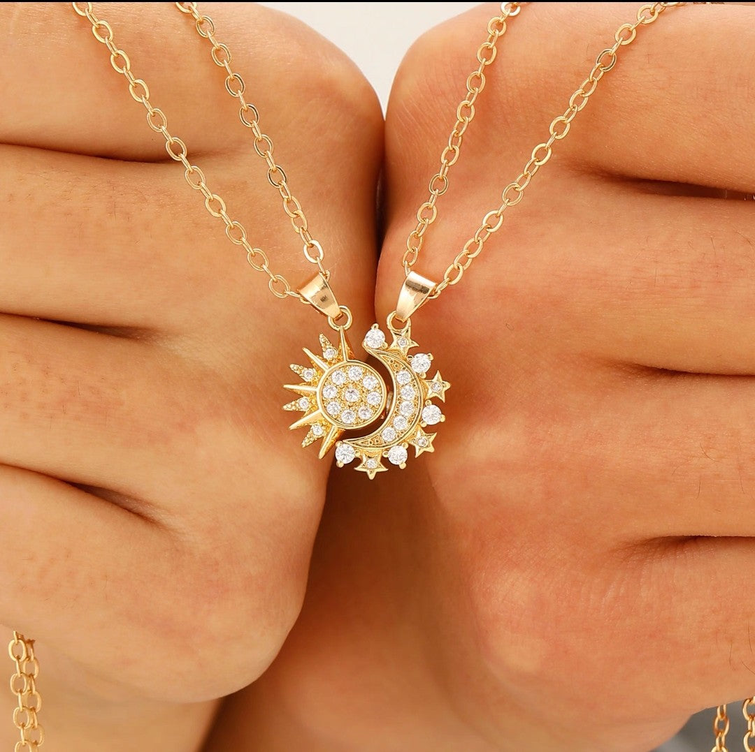 Solar & Lunar Pendant – Gold Edition