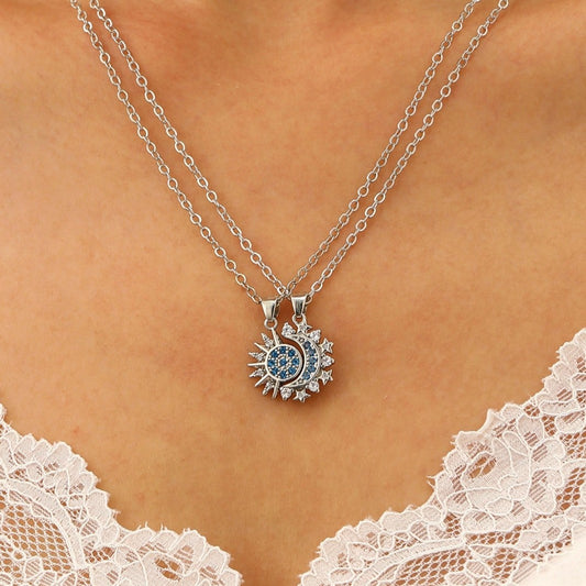 Solar & Lunar Pendant – Silver Edition