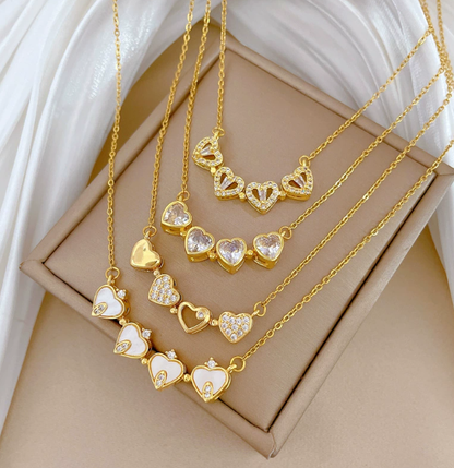 Crystal Clover Heart Pendant